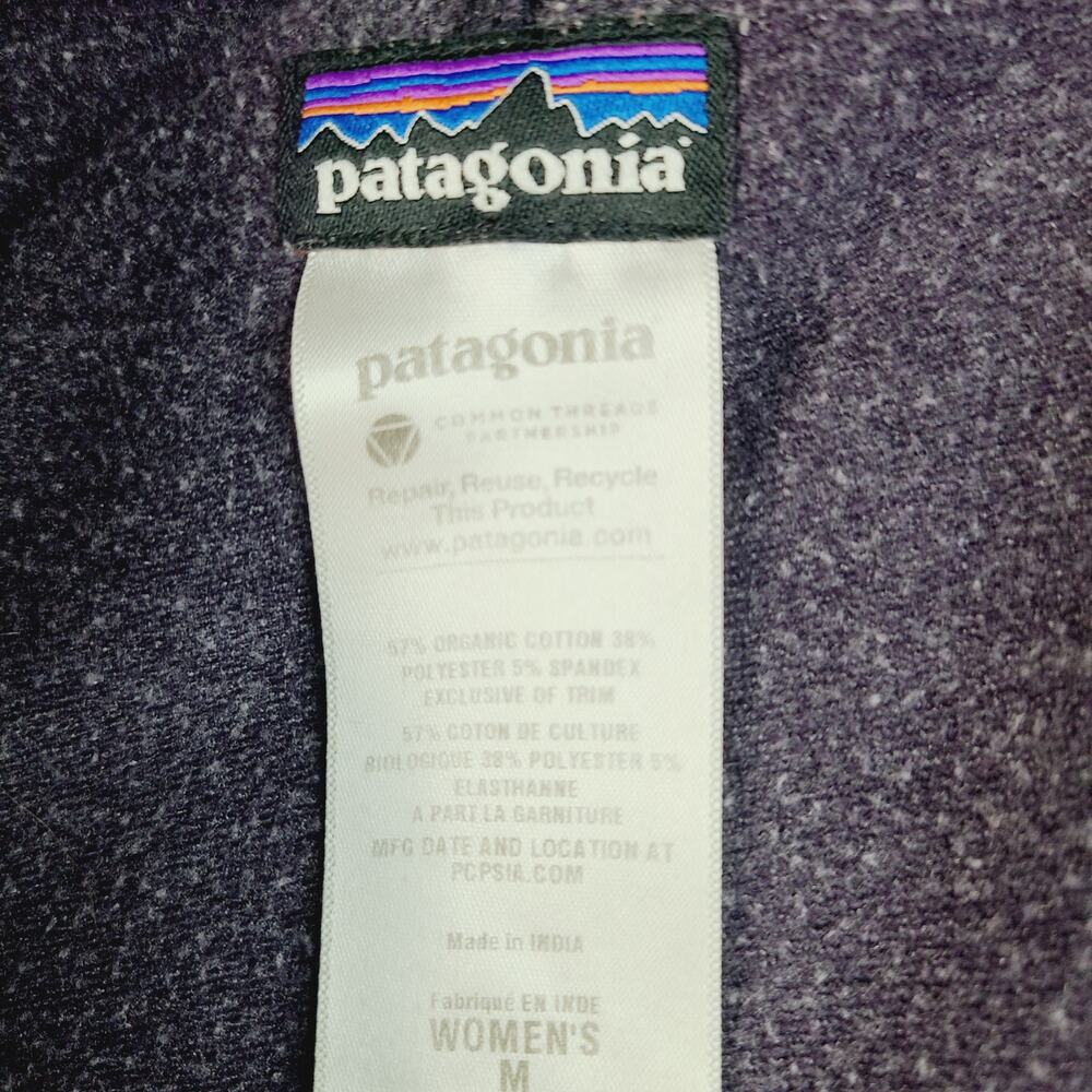Patagonia At Sea Wrap Cardigan Purple Organic Cotton Blend Cozy Crossover Medium - Picture 6 of 13